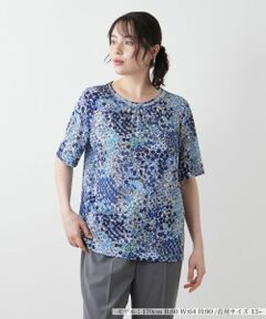 Leilian PLUS HOUSE / レリアンプラスハウス カットソー | フラワー柄カットソー【Leilian WHITE LABEL】