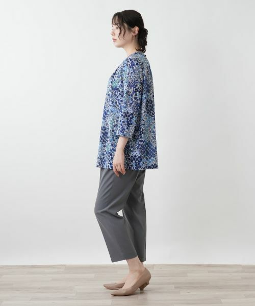 Leilian PLUS HOUSE / レリアンプラスハウス カットソー | プリントタックカットソー【Leilian WHITE LABEL】 | 詳細2