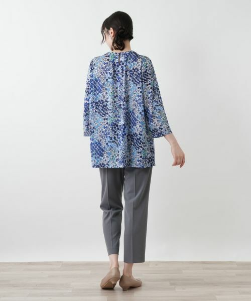 Leilian PLUS HOUSE / レリアンプラスハウス カットソー | プリントタックカットソー【Leilian WHITE LABEL】 | 詳細3