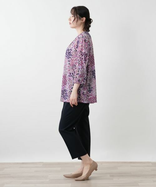 Leilian PLUS HOUSE / レリアンプラスハウス カットソー | プリントタックカットソー【Leilian WHITE LABEL】 | 詳細5