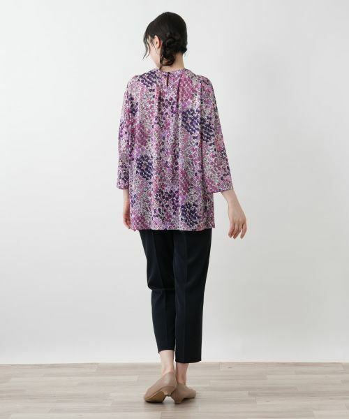 Leilian PLUS HOUSE / レリアンプラスハウス カットソー | プリントタックカットソー【Leilian WHITE LABEL】 | 詳細6