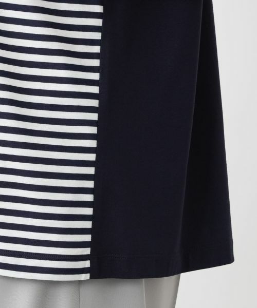 Leilian PLUS HOUSE / レリアンプラスハウス カットソー | ボーダー切替Tシャツ【Leilian WHITE LABEL】 | 詳細14