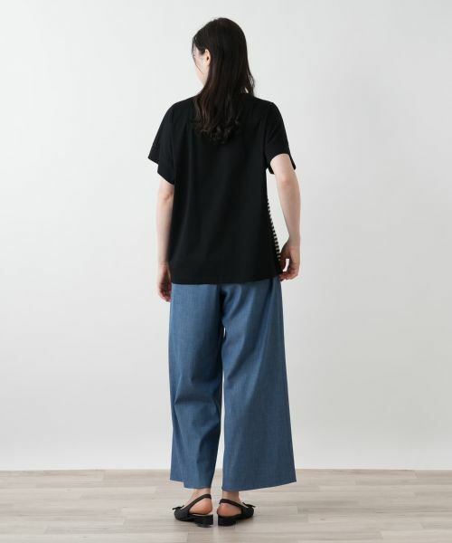 Leilian PLUS HOUSE / レリアンプラスハウス カットソー | ボーダー切替Tシャツ【Leilian WHITE LABEL】 | 詳細3