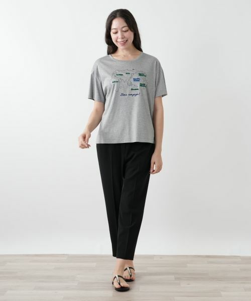 Leilian PLUS HOUSE / レリアンプラスハウス Tシャツ | 刺繍Tシャツ【Leilian WHITE LABEL】 | 詳細1