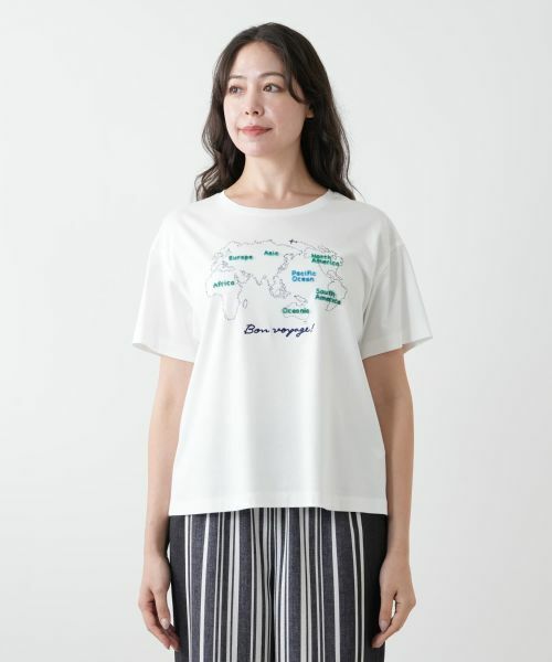 Leilian PLUS HOUSE / レリアンプラスハウス Tシャツ | 刺繍Tシャツ【Leilian WHITE LABEL】 | 詳細10