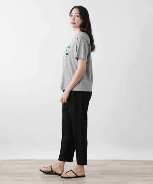 Leilian PLUS HOUSE / レリアンプラスハウス Tシャツ | 刺繍Tシャツ【Leilian WHITE LABEL】 | 詳細2