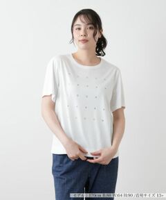 Leilian PLUS HOUSE / レリアンプラスハウス Tシャツ | ビジューTシャツ【Leilian WHITE LABEL】