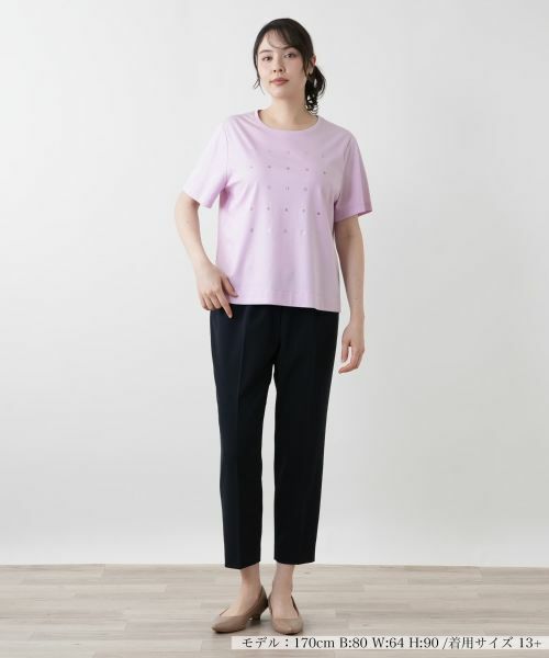 Leilian PLUS HOUSE / レリアンプラスハウス Tシャツ | ビジューTシャツ【Leilian WHITE LABEL】 | 詳細11