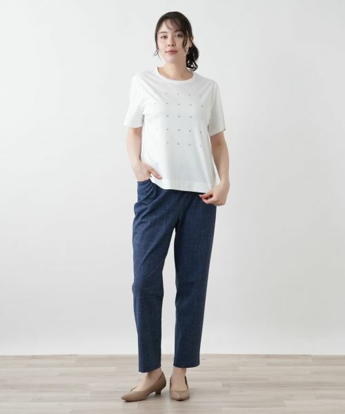 Leilian PLUS HOUSE / レリアンプラスハウス Tシャツ | ビジューTシャツ【Leilian WHITE LABEL】 | 詳細8