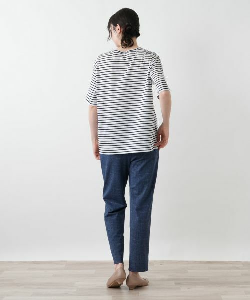 Leilian PLUS HOUSE / レリアンプラスハウス Tシャツ | 刺繍ボーダーカットソー【Leilian WHITE LABEL】 | 詳細11