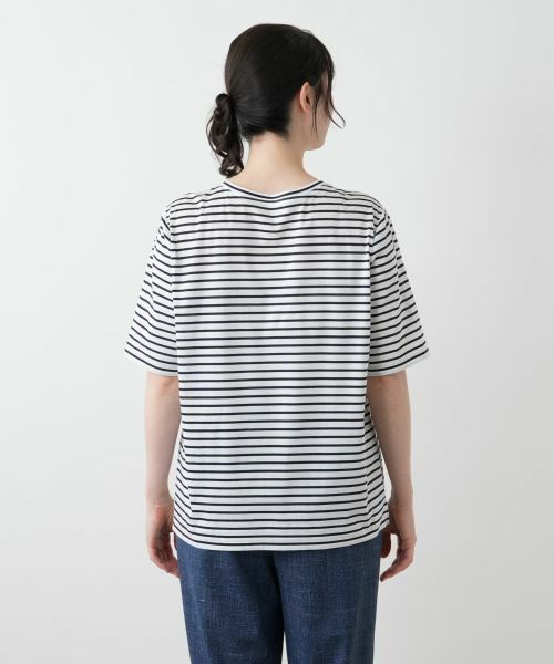 Leilian PLUS HOUSE / レリアンプラスハウス Tシャツ | 刺繍ボーダーカットソー【Leilian WHITE LABEL】 | 詳細14