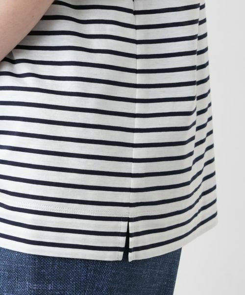 Leilian PLUS HOUSE / レリアンプラスハウス Tシャツ | 刺繍ボーダーカットソー【Leilian WHITE LABEL】 | 詳細18