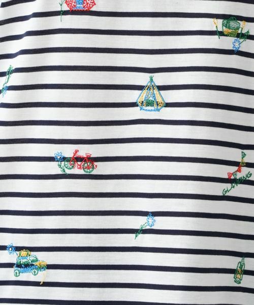 Leilian PLUS HOUSE / レリアンプラスハウス Tシャツ | 刺繍ボーダーカットソー【Leilian WHITE LABEL】 | 詳細19