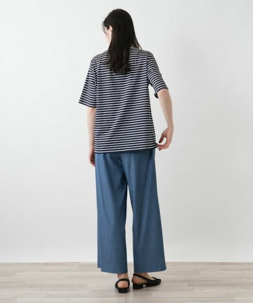 Leilian PLUS HOUSE / レリアンプラスハウス Tシャツ | 刺繍ボーダーカットソー【Leilian WHITE LABEL】 | 詳細3