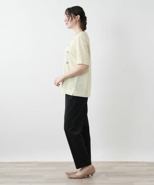 Leilian PLUS HOUSE / レリアンプラスハウス Tシャツ | 刺繍ボーダーカットソー【Leilian WHITE LABEL】 | 詳細6