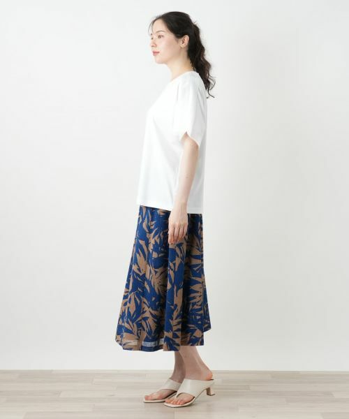 Leilian PLUS HOUSE / レリアンプラスハウス Tシャツ | 異素材切替カットソー【Leilian WHITE LABEL】 | 詳細2