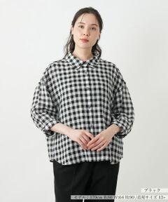 Leilian PLUS HOUSE / レリアンプラスハウス シャツ・ブラウス | ギンガムチェックブラウス【Leilian WHITE LABEL】