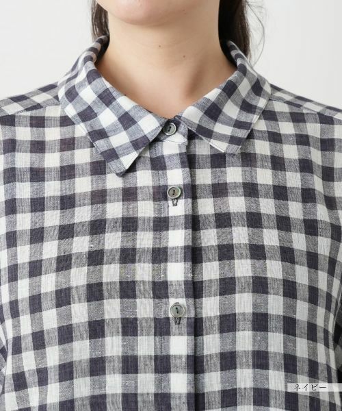 Leilian PLUS HOUSE / レリアンプラスハウス シャツ・ブラウス | ギンガムチェックブラウス【Leilian WHITE LABEL】 | 詳細10