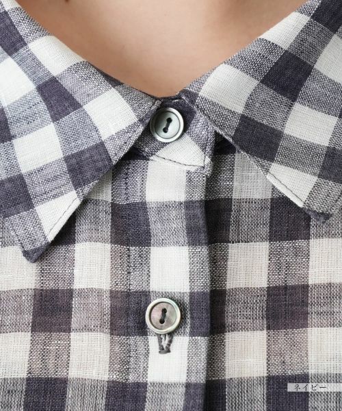 Leilian PLUS HOUSE / レリアンプラスハウス シャツ・ブラウス | ギンガムチェックブラウス【Leilian WHITE LABEL】 | 詳細12