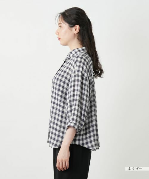 Leilian PLUS HOUSE / レリアンプラスハウス シャツ・ブラウス | ギンガムチェックブラウス【Leilian WHITE LABEL】 | 詳細8