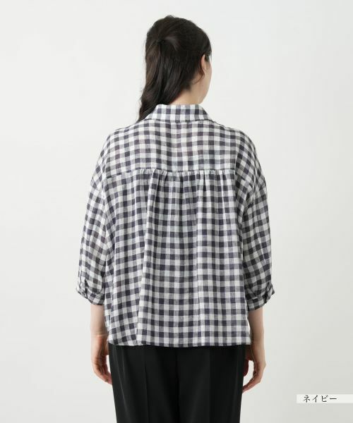 Leilian PLUS HOUSE / レリアンプラスハウス シャツ・ブラウス | ギンガムチェックブラウス【Leilian WHITE LABEL】 | 詳細9
