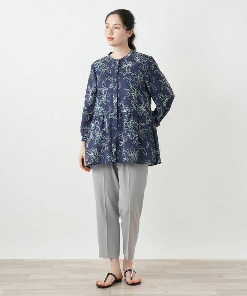 Leilian PLUS HOUSE / レリアンプラスハウス シャツ・ブラウス | ボタニカル柄ブラウス【Leilian WHITE LABEL】 | 詳細1