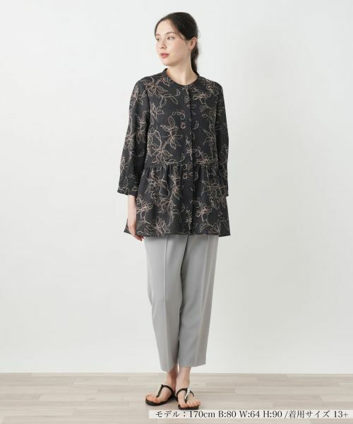 Leilian PLUS HOUSE / レリアンプラスハウス シャツ・ブラウス | ボタニカル柄ブラウス【Leilian WHITE LABEL】 | 詳細4