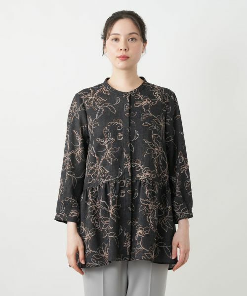 Leilian PLUS HOUSE / レリアンプラスハウス シャツ・ブラウス | ボタニカル柄ブラウス【Leilian WHITE LABEL】 | 詳細7