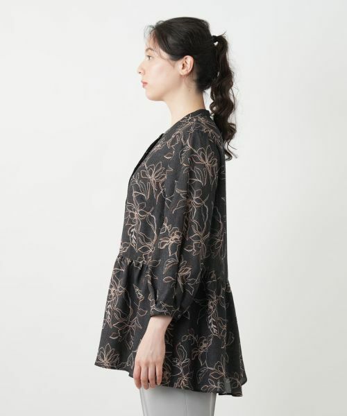 Leilian PLUS HOUSE / レリアンプラスハウス シャツ・ブラウス | ボタニカル柄ブラウス【Leilian WHITE LABEL】 | 詳細8