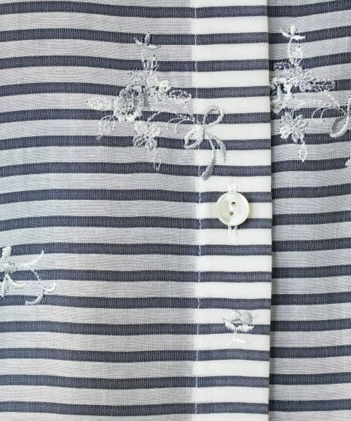 Leilian PLUS HOUSE / レリアンプラスハウス シャツ・ブラウス | 刺繍ボーダーブラウス【Leilian WHITE LABEL】 | 詳細13