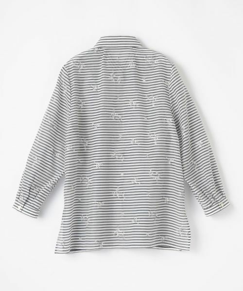 Leilian PLUS HOUSE / レリアンプラスハウス シャツ・ブラウス | 刺繍ボーダーブラウス【Leilian WHITE LABEL】 | 詳細15