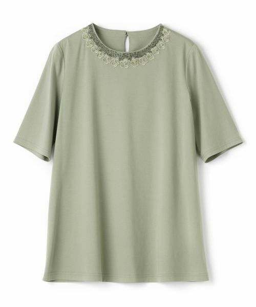 Leilian PLUS HOUSE / レリアンプラスハウス カットソー | 刺繍クルーネックカットソー【Leilian WHITE LABEL】 | 詳細16