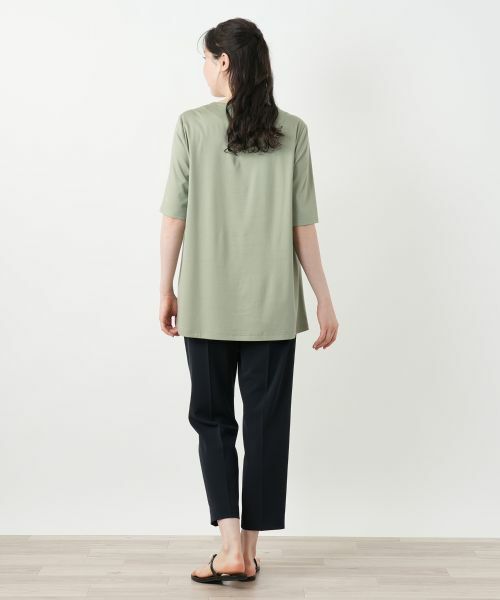 Leilian PLUS HOUSE / レリアンプラスハウス カットソー | 刺繍クルーネックカットソー【Leilian WHITE LABEL】 | 詳細3