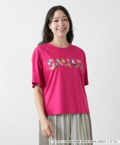 Leilian PLUS HOUSE / レリアンプラスハウス Tシャツ | 刺繍プリントTシャツ【Leilian WHITE LABEL】