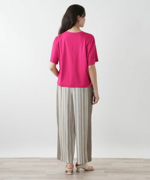 Leilian PLUS HOUSE / レリアンプラスハウス Tシャツ | 刺繍プリントTシャツ【Leilian WHITE LABEL】 | 詳細6