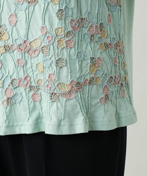 Leilian PLUS HOUSE / レリアンプラスハウス カットソー | 刺繍クルーネックカットソー【Leilian WHITE LABEL】 | 詳細13