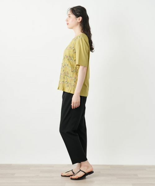 Leilian PLUS HOUSE / レリアンプラスハウス カットソー | 刺繍クルーネックカットソー【Leilian WHITE LABEL】 | 詳細2