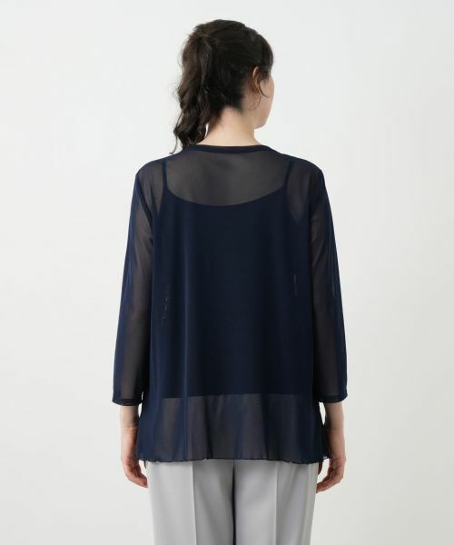 Leilian PLUS HOUSE / レリアンプラスハウス カットソー | 刺繍シアーカットソー【Leilian WHITE LABEL】 | 詳細6