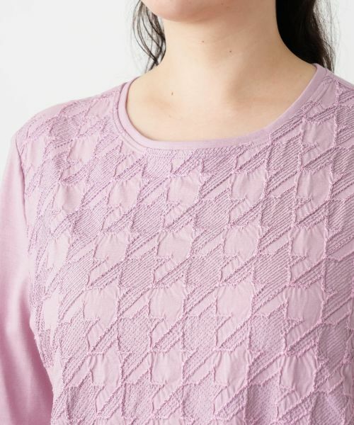 Leilian PLUS HOUSE / レリアンプラスハウス カットソー | 千鳥格子柄カットソー【Leilian WHITE LABEL】 | 詳細10