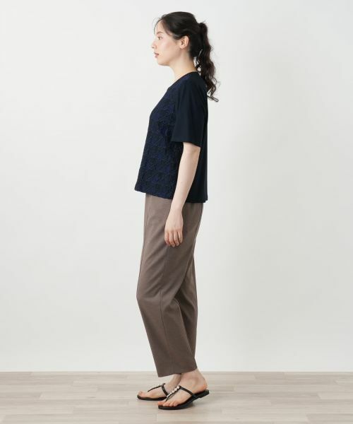 Leilian PLUS HOUSE / レリアンプラスハウス カットソー | 千鳥格子柄カットソー【Leilian WHITE LABEL】 | 詳細2