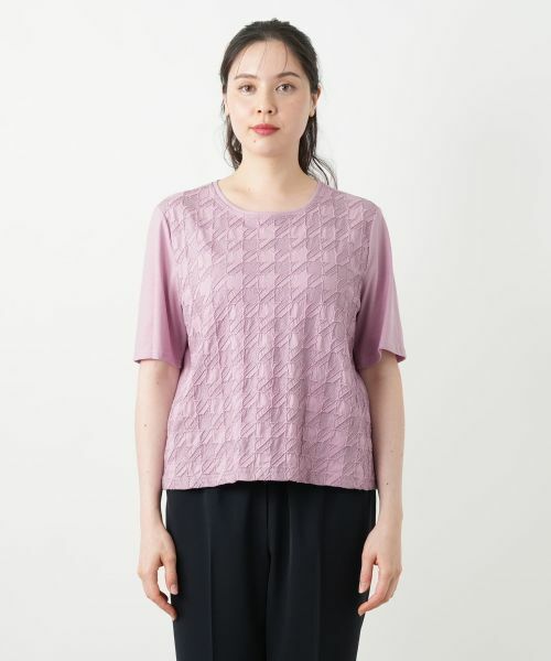 Leilian PLUS HOUSE / レリアンプラスハウス カットソー | 千鳥格子柄カットソー【Leilian WHITE LABEL】 | 詳細7