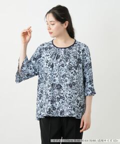 Leilian PLUS HOUSE / レリアンプラスハウス シャツ・ブラウス | フラワープリントブラウス【Leilian WHITE LABEL】