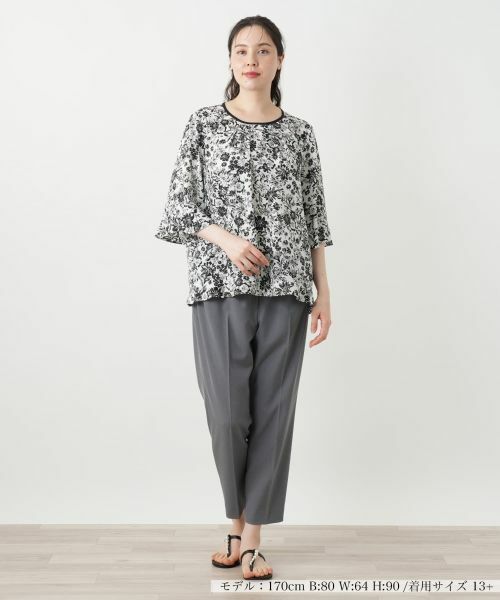 Leilian PLUS HOUSE / レリアンプラスハウス シャツ・ブラウス | フラワープリントブラウス【Leilian WHITE LABEL】 | 詳細4