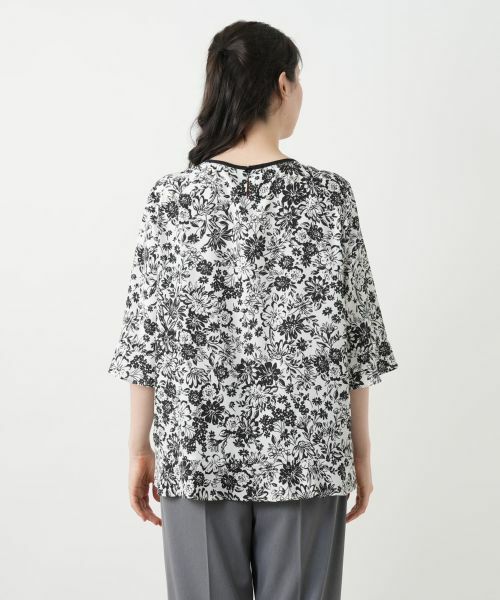 Leilian PLUS HOUSE / レリアンプラスハウス シャツ・ブラウス | フラワープリントブラウス【Leilian WHITE LABEL】 | 詳細9