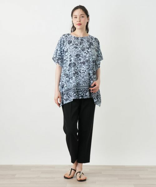 Leilian PLUS HOUSE / レリアンプラスハウス シャツ・ブラウス | 【店舗人気】フラワープリントブラウス【Leilian WHITE LABEL】 | 詳細1