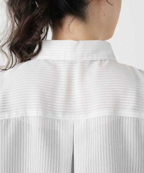 Leilian PLUS HOUSE / レリアンプラスハウス シャツ・ブラウス | シアーストライプブラウス【Leilian WHITE LABEL】 | 詳細14