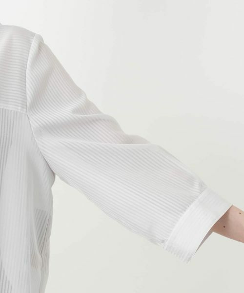 Leilian PLUS HOUSE / レリアンプラスハウス シャツ・ブラウス | シアーストライプブラウス【Leilian WHITE LABEL】 | 詳細15