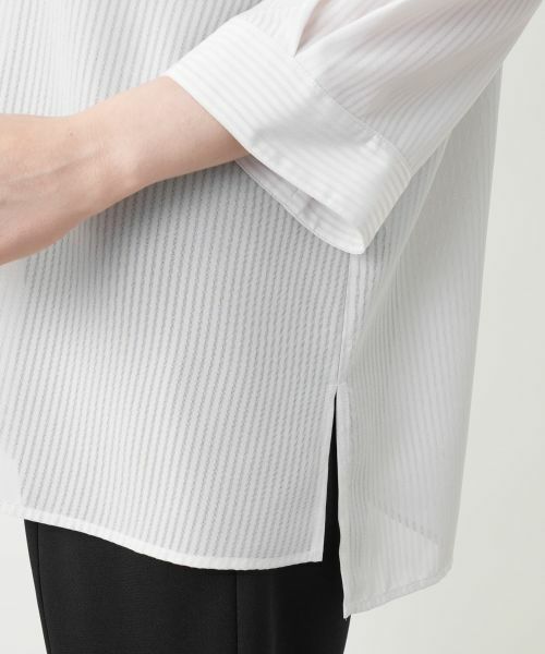 Leilian PLUS HOUSE / レリアンプラスハウス シャツ・ブラウス | シアーストライプブラウス【Leilian WHITE LABEL】 | 詳細16