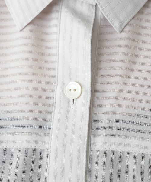 Leilian PLUS HOUSE / レリアンプラスハウス シャツ・ブラウス | シアーストライプブラウス【Leilian WHITE LABEL】 | 詳細17