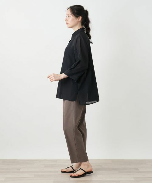 Leilian PLUS HOUSE / レリアンプラスハウス シャツ・ブラウス | シアーストライプブラウス【Leilian WHITE LABEL】 | 詳細2